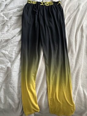 AQS Black and Yellow Gradient Joggers size L